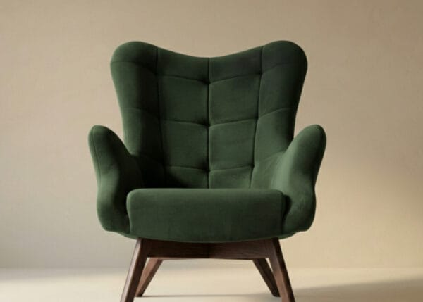 Green fabric sample — EWAcompany upholstery