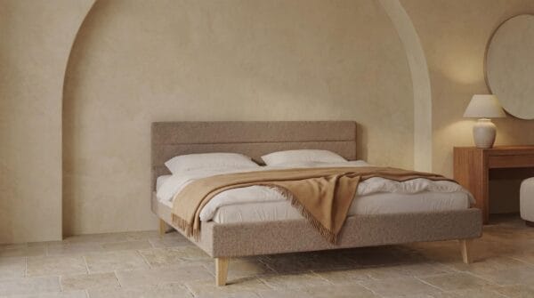 The Bed No. 4, CO-09, front view - handcrafted furniture by EWAcompany