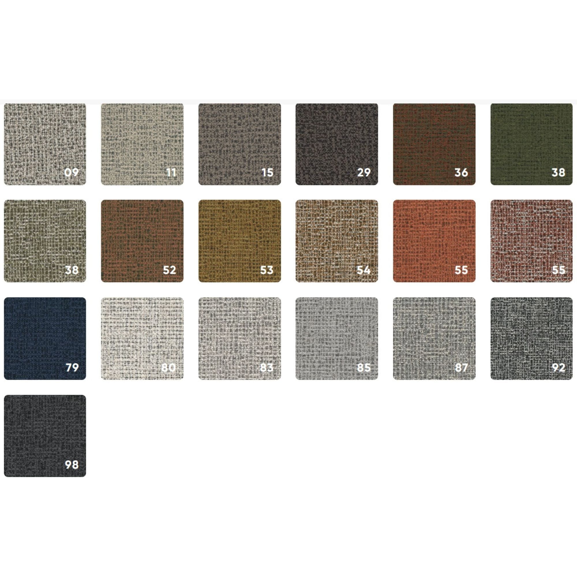 Coco upholstery colour samples for The Bed No. 4 tall headboard upholstered bed