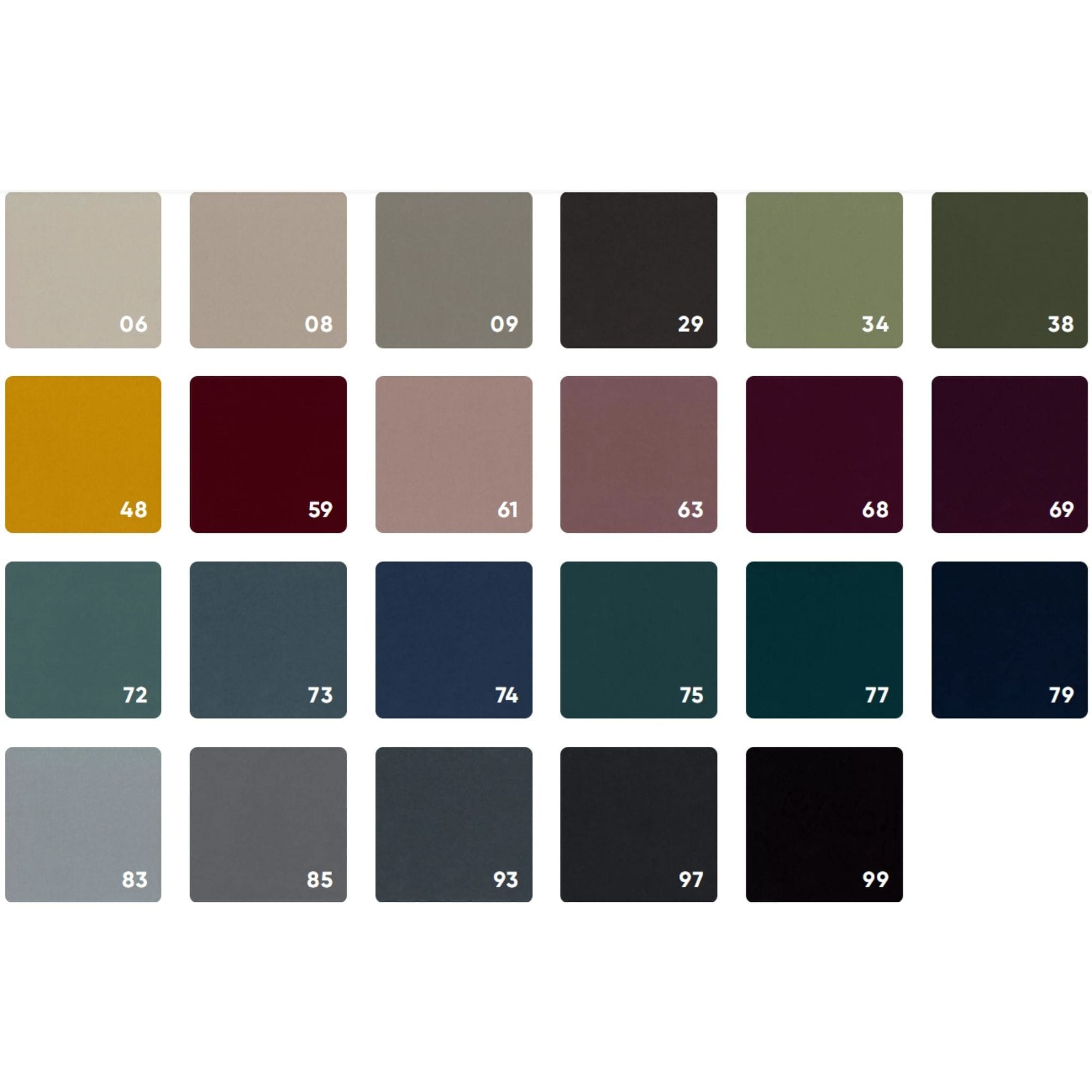 Matt Velvet upholstery colours available for The Chair No. 2