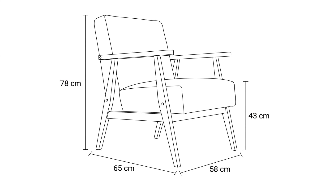 The Armchair No. 1 dimensions