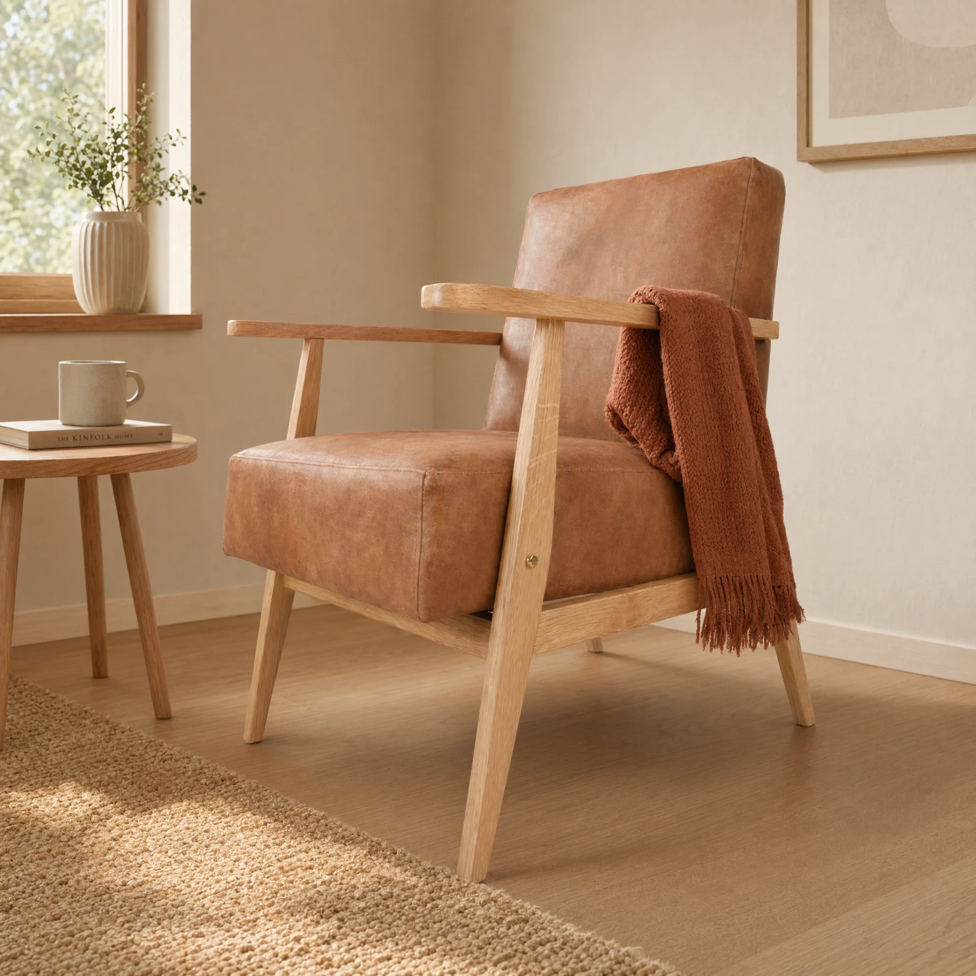 The Armchair No. 1, side view - handcrafted furniture by EWAcompany