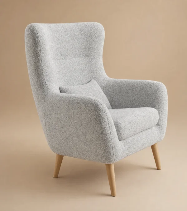 Bouclé upholstery fabric swatch — EWAcompany