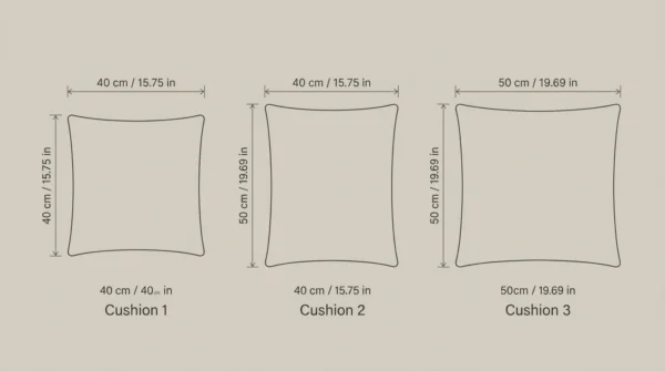 Dimensions pillows