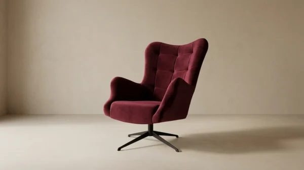 The Swivel Armchair No. 09, MV-06, upholstery detail - handcrafted furniture by EWAcompany
