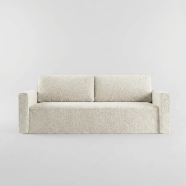 The Couch No. 1 Chenille Sofa Bed in Catch Me 01 · Coconut Milk