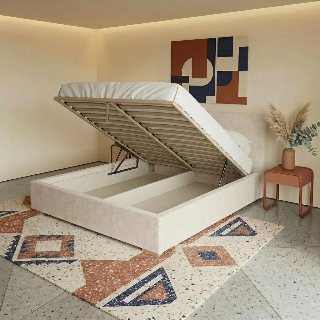 The Bed No. 6 Minimalist Upholstered Storage Bed - view 3